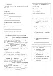 English Worksheet: Going on vacations - meeting and planning