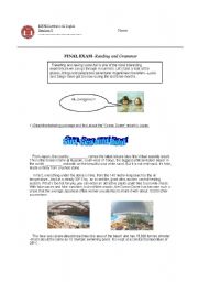 English Worksheet: Reading and Grammar Test- Intermediate level- Part 1