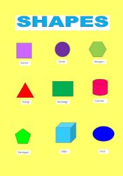 English Worksheet: shapes