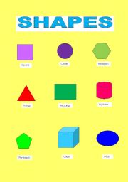 English worksheet: shapes