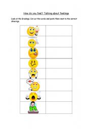 English worksheet: Feelings - vocabulary exercise