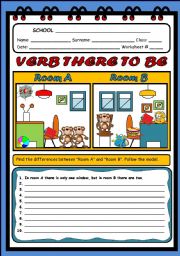 English Worksheet: VERB THERE TO BE - AFFIRMATIVE AND NEGATIVE