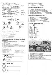 English Worksheet: Worksheet for elementary learners