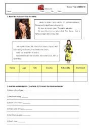 English Worksheet: Reading and writing activities