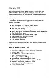 English Worksheet: Note-taking skills