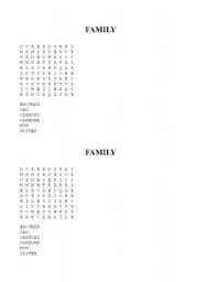 English worksheet: Family