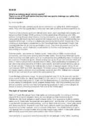 English Worksheet: Extreme Sports 3
