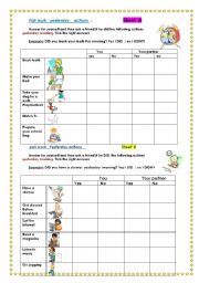 English Worksheet: Did you...... yesterday? pair work