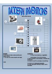 English worksheet: MODERN INVENTIONS