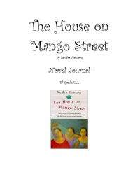 English worksheet: House on Mango Street Novel Journal