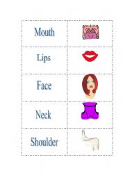 English worksheet: Body parts 2