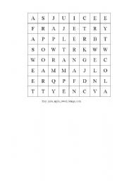 English Worksheet: food