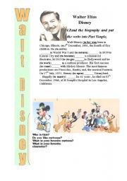 English Worksheet: Walt Disney Past Simple