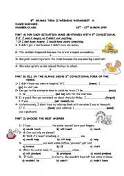 English Worksheet: IF CLAUSES