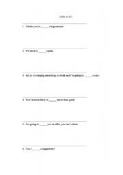 English Worksheet:  Make or Do?