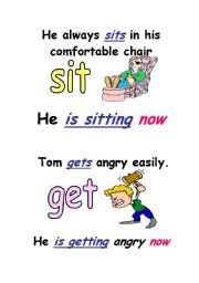 English Worksheet: For Present Continous Tense  