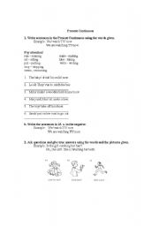 English Worksheet: Present Continuous Tense