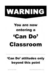 English Worksheet: Positive Behaviour Poster (print onto yellow)