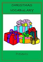 English Worksheet: CHRISTMAS FLASHCARDS VOCABULARY