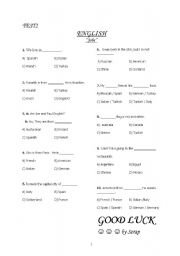 English worksheet:  Countries&Nationalities