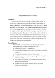 English Worksheet: reading lesson plan