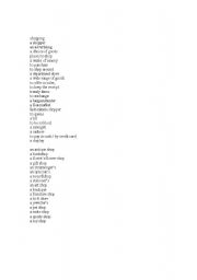 English Worksheet: Shopping vocabulary