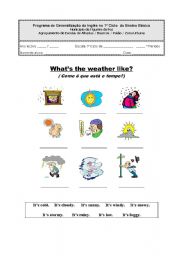 English Worksheet: the weather
