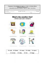 English worksheet: the weather