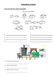 English worksheet: Prepositions of Place