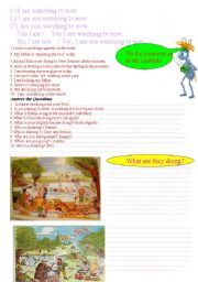 English Worksheet: present continous tense