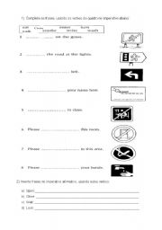 English Worksheet: Imperative form