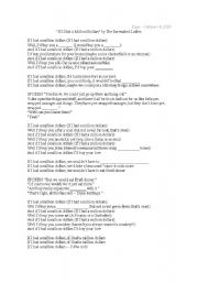 English worksheet: If I Had a Million Dollars  Lyric Wksht (fill-in)