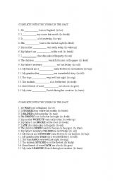 English Worksheet: Simple Past