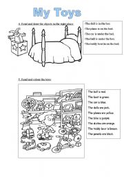 English Worksheet: My toys