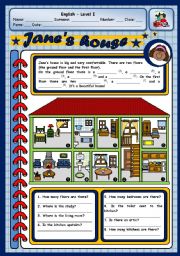 English Worksheet: JANES HOUSE