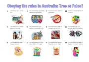 English Worksheet: Modal verbs: Obeying the rules in Australia