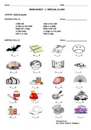 English Worksheet: a sounds