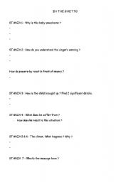 English worksheet: Comprehension questions on 