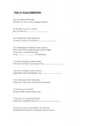 English worksheet: THIS IS HALLOWEEN