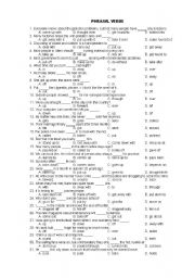 English Worksheet: Phrasal Verb