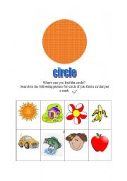 English worksheet: find the cicle