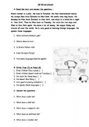English Worksheet: simple present tense worksheet