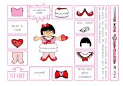 English Worksheet: DRESS THE SWEETHEART GIRL