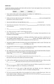 English Worksheet: Modals