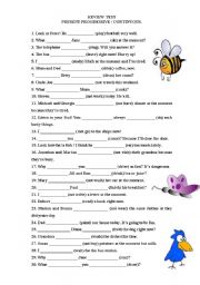 English Worksheet: present continuous