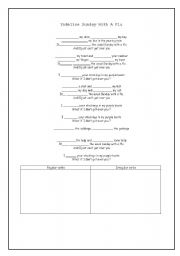 English worksheet: YODELICE sunday with the flu   SIMPLE PAST