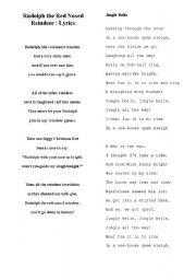 English worksheet: Christmas Songs