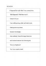 English Worksheet: funny dictation