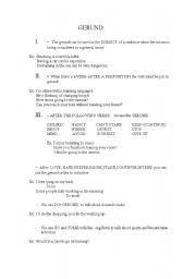 English worksheet: gerunds