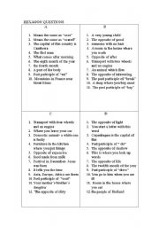English worksheet: hexagon questions